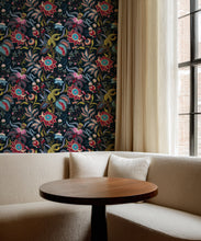 Load image into Gallery viewer, Magic Garden Collection by Kingdom Home - Olympus Wallpaper - Colourway: Twilight Veil- Insitu