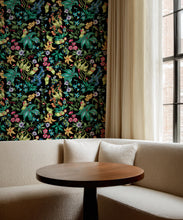 Load image into Gallery viewer, Magic Garden Collection by Kingdom Home - Alnwick Wallpaper - Colourway: Noir Garden - Insitu