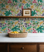 Load image into Gallery viewer, Magic Garden Collection by Kingdom Home - Alnwick Wallpaper - Colourway: Porcelain Veil- Insitu