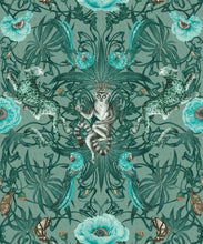 Load image into Gallery viewer, Magic Garden Collection by Kingdom Home - Green Magic Wallpaper - Colourway: Botanical Blaze - Swatch