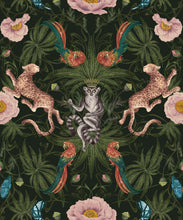 Load image into Gallery viewer, Magic Garden Collection by Kingdom Home - Green Magic Wallpaper - Colourway: Velvet High- Swatch