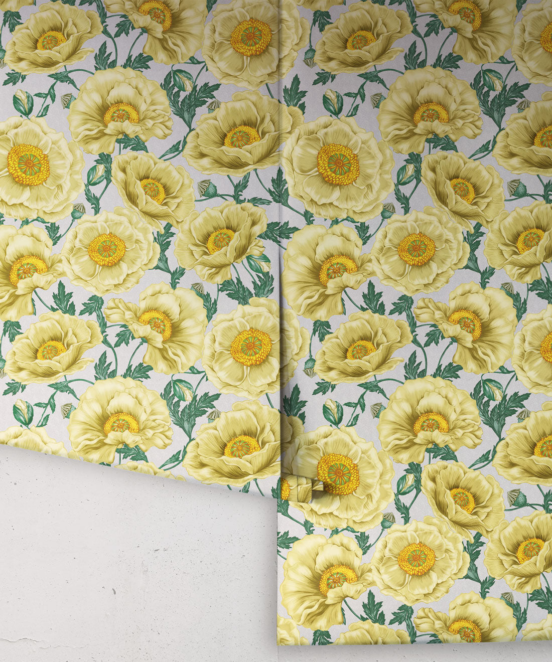 Magic Garden Collection by Kingdom Home - Papaver Wallpaper - Colourway: Amberlight- Roll
