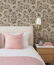 Load image into Gallery viewer, Magic Garden Collection by Kingdom Home - Papaver Wallpaper - Colourway: Vintage Lilac - Insitu