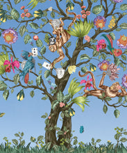 Load image into Gallery viewer, Magic Garden Collection by Kingdom Home - Garden of Sins Mural - Colourway: Celestial Blu- Swatch