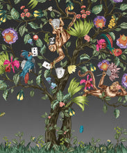 Load image into Gallery viewer, Magic Garden Collection by Kingdom Home - Garden of Sins Mural - Colourway: Dark Desire- Swatch
