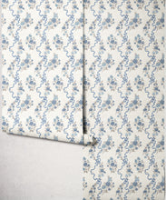 Load image into Gallery viewer, Colette Wallpaper - Colourway: Blue - Roll