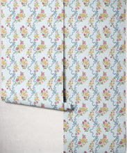 Load image into Gallery viewer, Colette Wallpaper - Colourway: Sky Blue - Roll