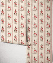 Load image into Gallery viewer, Salomone Wallpaper - Colourway: Brown &amp; Pink - Roll