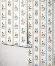 Load image into Gallery viewer, Salomone Wallpaper - Colourway: Swedish Blue - Roll