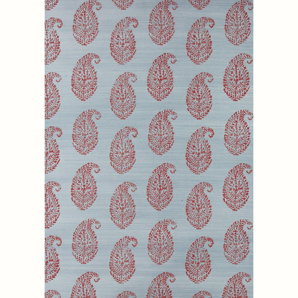 Kashmir Paisley Grasscloth Wallpaper by Peter Dunham