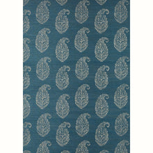 Load image into Gallery viewer, Kashmir Paisley Grasscloth Wallpaper by Peter Dunham - Sky/Indigo