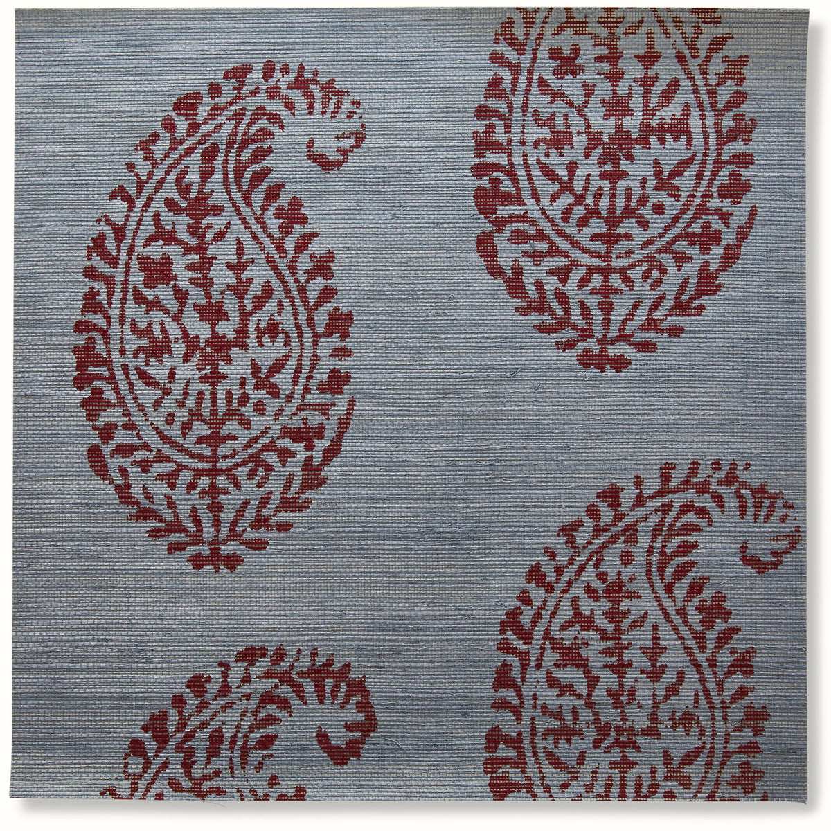 Kashmir Paisley Grasscloth Wallpaper by Peter Dunham
