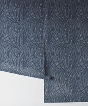 Load image into Gallery viewer, Brush Wallpaper • Floral Wallpaper • Blue • Rolls