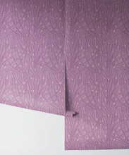 Load image into Gallery viewer, Brush Wallpaper • Floral Wallpaper • Lilac • Rolls