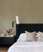 Load image into Gallery viewer, Brush Wallpaper • Floral Wallpaper • Sage • Insitu