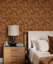 Load image into Gallery viewer, Dainty Wallpaper • Floral Wallpaper • Brown • Insitu