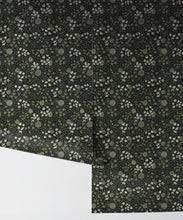 Load image into Gallery viewer, Dainty Wallpaper • Floral Wallpaper • Evergreen • Rolls