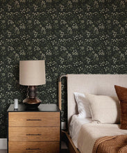 Load image into Gallery viewer, Dainty Wallpaper • Floral Wallpaper • Evergreen • Insitu