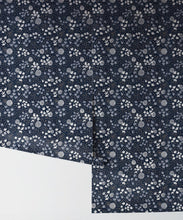 Load image into Gallery viewer, Dainty Wallpaper • Floral Wallpaper • Navy • Rolls
