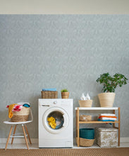 Load image into Gallery viewer, Deep Sea Wallpaper • Floral Wallpaper • Gray • Insitu