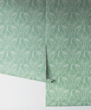 Load image into Gallery viewer, Deep Sea Wallpaper • Floral Wallpaper • Mint • Rolls