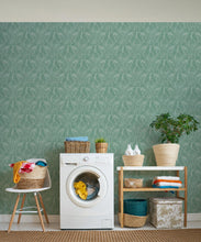 Load image into Gallery viewer, Deep Sea Wallpaper • Floral Wallpaper • Mint • Insitu