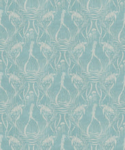 Load image into Gallery viewer, Deep Sea Wallpaper • Floral Wallpaper • Vintage Blue • Swatch
