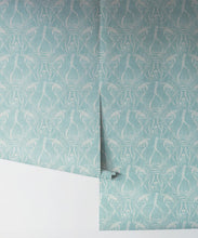 Load image into Gallery viewer, Deep Sea Wallpaper • Floral Wallpaper • Vintage Blue • Rolls