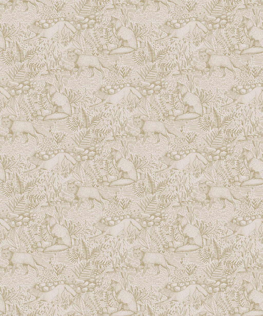 Fox Wallpaper • Animal Wallpaper • Bone • Swatch