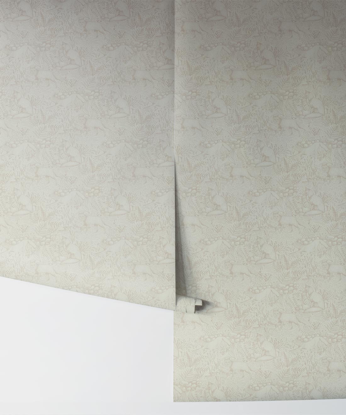 Fox Wallpaper • Animal Wallpaper • Pewter • Rolls