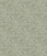 Load image into Gallery viewer, Fox Wallpaper • Animal Wallpaper • Sage • Swatch