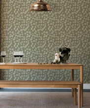 Load image into Gallery viewer, Lunaria Wallpaper • Floral Wallpaper • Green • Insitu