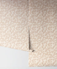 Load image into Gallery viewer, Lunaria Wallpaper • Floral Wallpaper • Nude • Rolls
