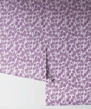 Load image into Gallery viewer, Lunaria Wallpaper • Floral Wallpaper • Violet • Rolls