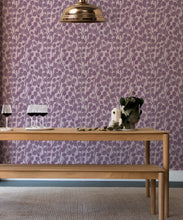 Load image into Gallery viewer, Lunaria Wallpaper • Floral Wallpaper • Violet • Insitu