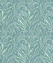 Load image into Gallery viewer, Neptunes Necklace Wallpaper • Floral Wallpaper • Aqua • Swatch