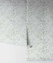 Load image into Gallery viewer, Neptunes Necklace Wallpaper • Floral Wallpaper • Light Green • Rolls