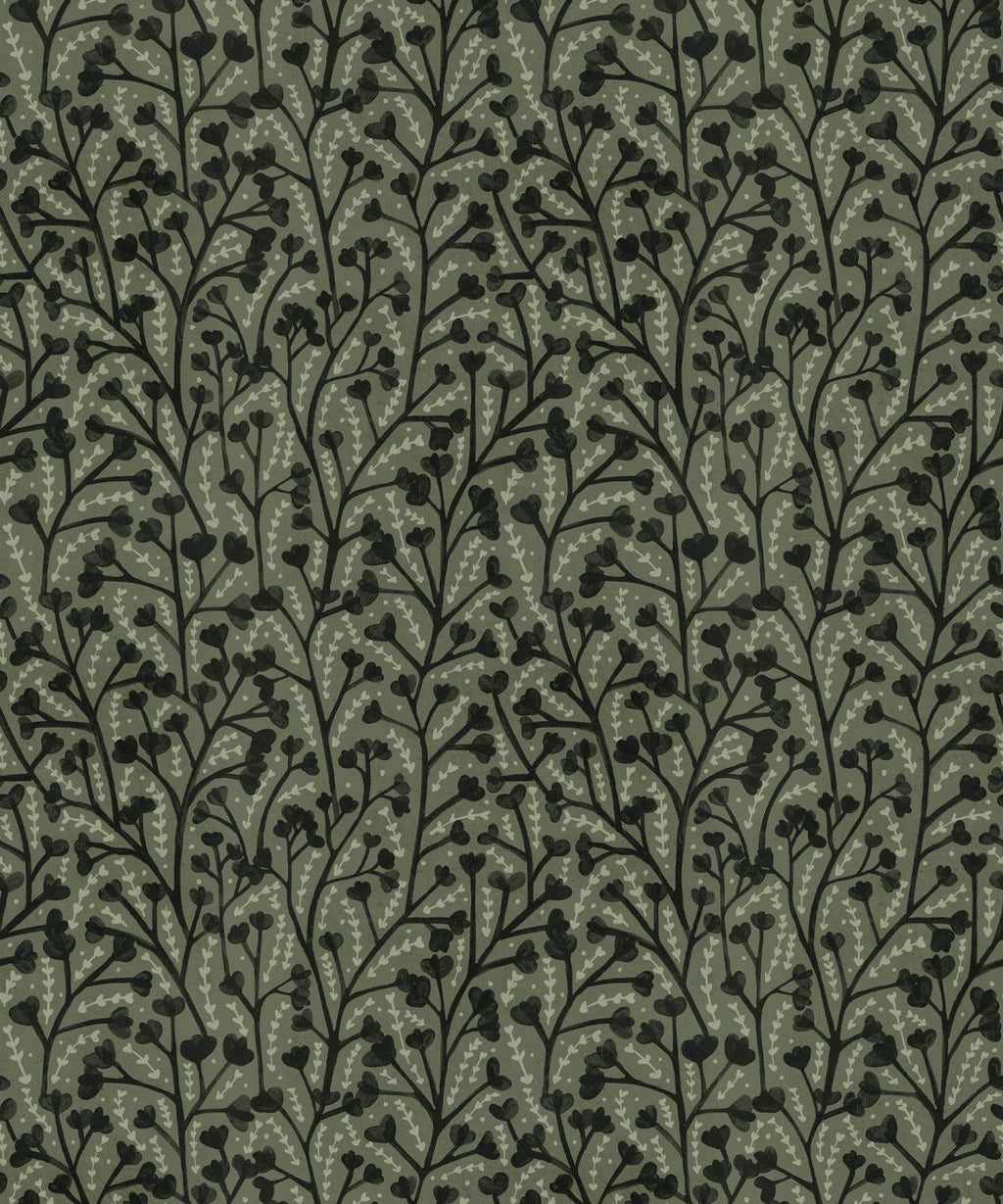 Petals Wallpaper • Floral Wallpaper • Evergreen• Swatch