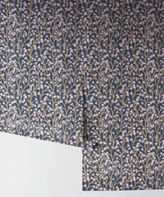 Load image into Gallery viewer, Petals Wallpaper • Floral Wallpaper • Steel • Rolls