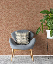 Load image into Gallery viewer, Petals Wallpaper • Floral Wallpaper • Terracotta • Insitu
