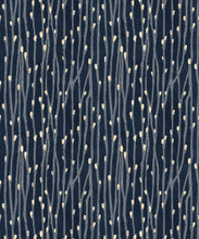Load image into Gallery viewer, Pussy Willow Wallpaper • Floral Wallpaper • Indigo • Swatch