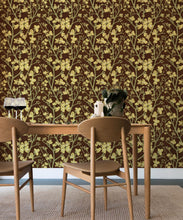 Load image into Gallery viewer, Quince Wallpaper • Floral Wallpaper • Brown • Insitu