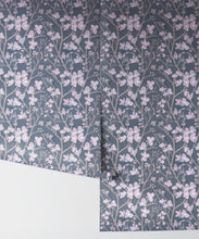 Load image into Gallery viewer, Quince Wallpaper • Floral Wallpaper • Gray • Rolls