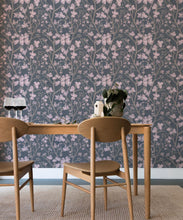 Load image into Gallery viewer, Quince Wallpaper • Floral Wallpaper • Gray • Insitu