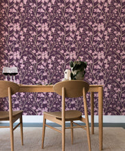 Load image into Gallery viewer, Quince Wallpaper • Floral Wallpaper • Lilac • Insitu