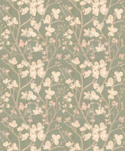 Load image into Gallery viewer, Quince Wallpaper • Floral Wallpaper • Sage • Swatch