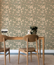 Load image into Gallery viewer, Quince Wallpaper • Floral Wallpaper • Sage • Insitu