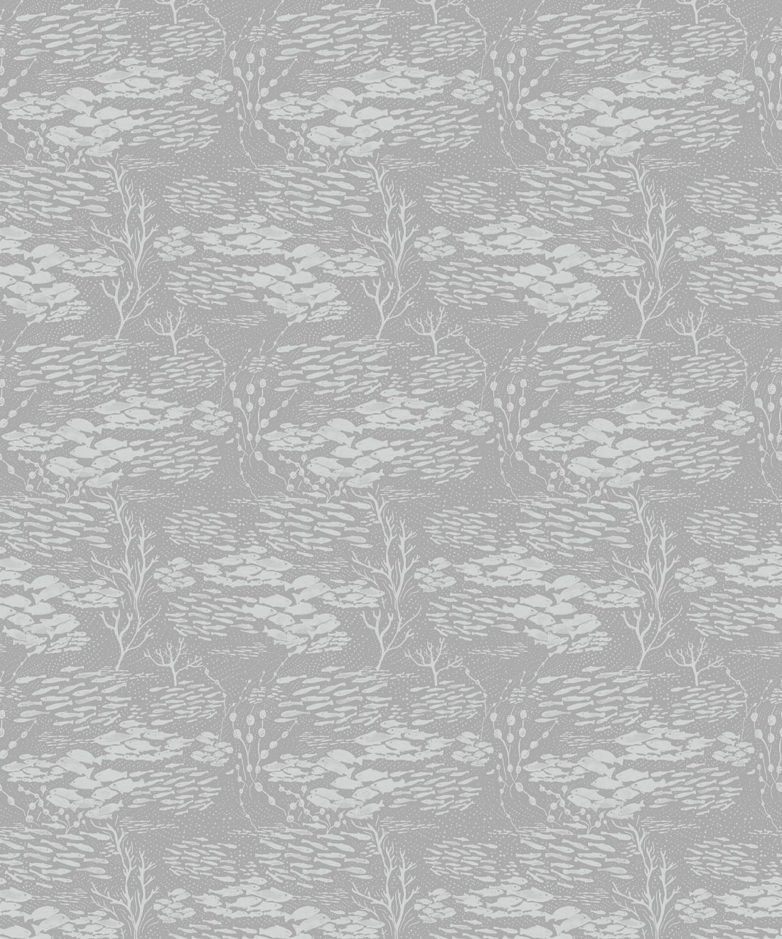 Shoal Wallpaper • Floral Wallpaper • Gray • Swatch