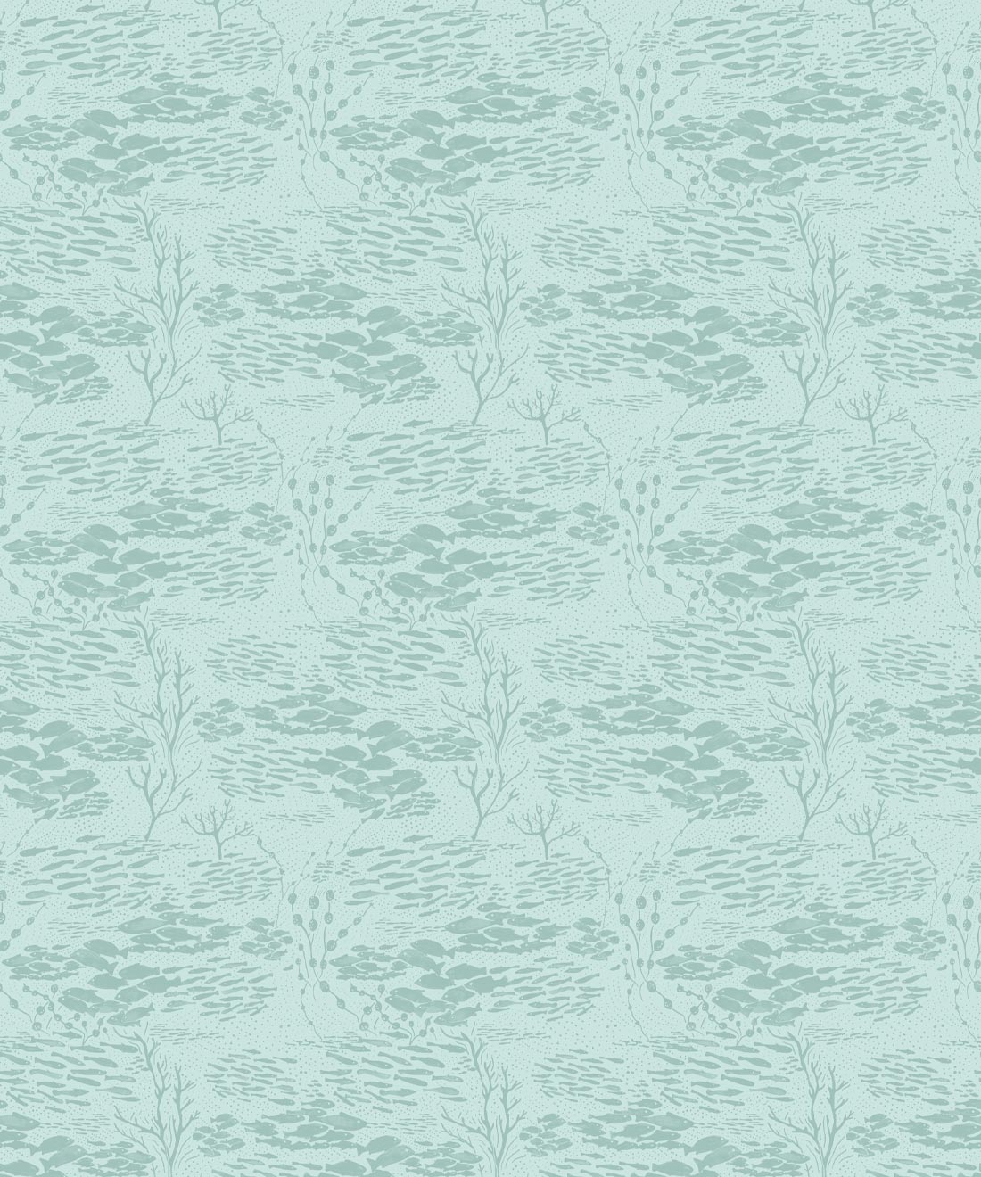 Shoal Wallpaper • Floral Wallpaper • Light Mint • Swatch