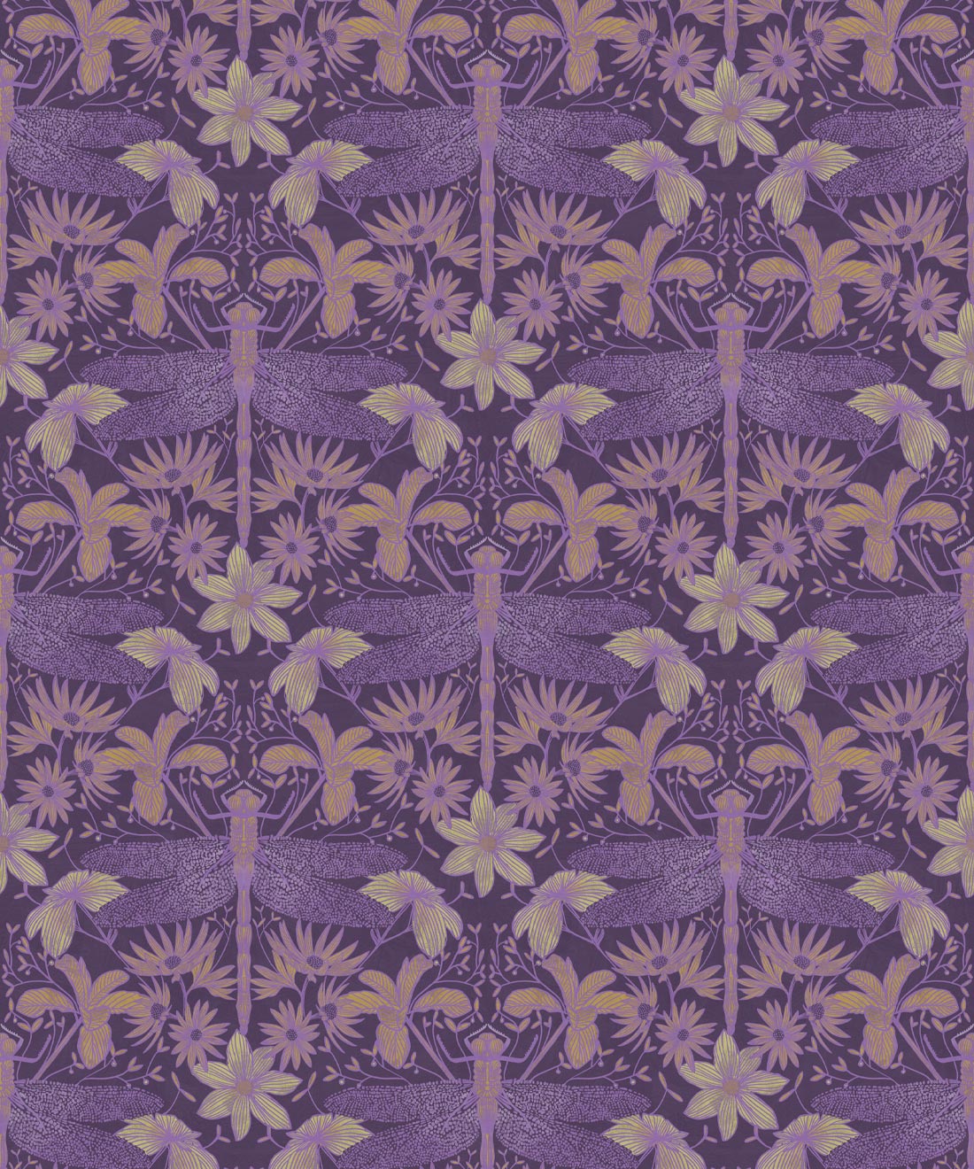 Starseed Wallpaper • Floral Wallpaper • Lavender • Swatch